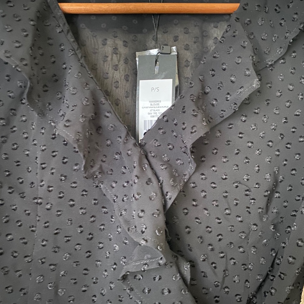NWT Ruffle Wrap Blouse - Picture 9 of 11